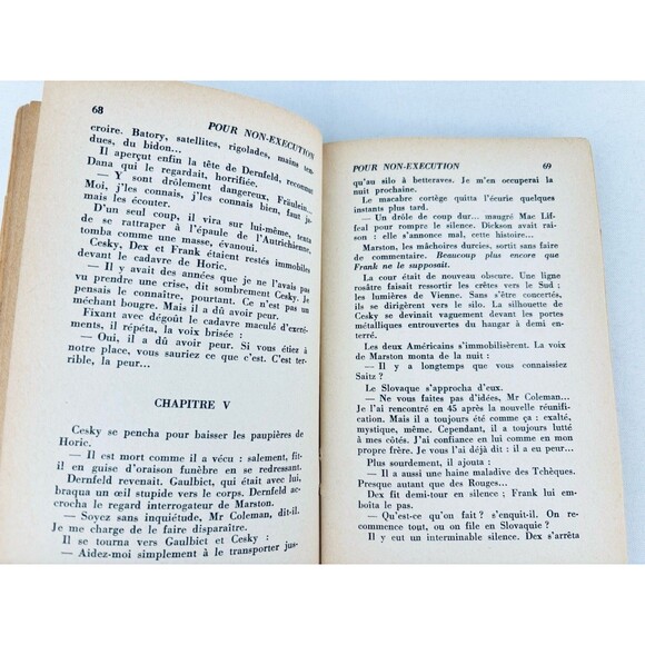 1958 French Paperback -  Pour Non Execution -  Fleuve Noir -  Claude Rank -book - Picture 6 of 11